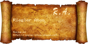 Riegler Atos névjegykártya